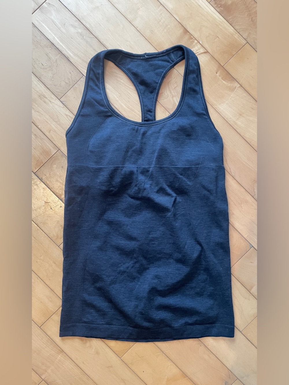 Lululemon athletica Black/ Charcoal gray Racerback Tank Top